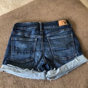 Midi jean shorts
